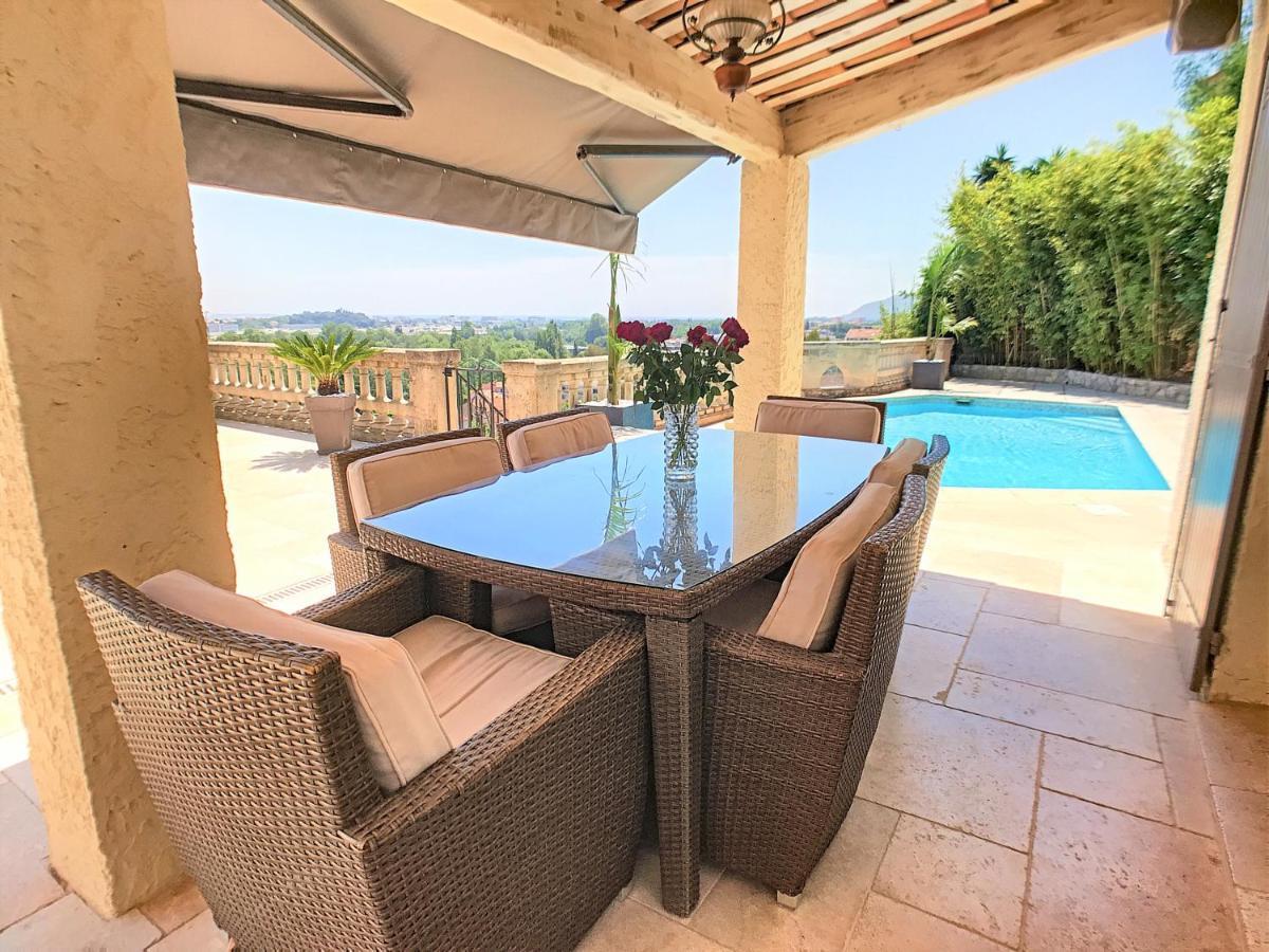 3 Bedrooms Villa Near Cannes - Pool & Jacuzzi - Sea View Мандельє-ла-Напуль Екстер'єр фото
