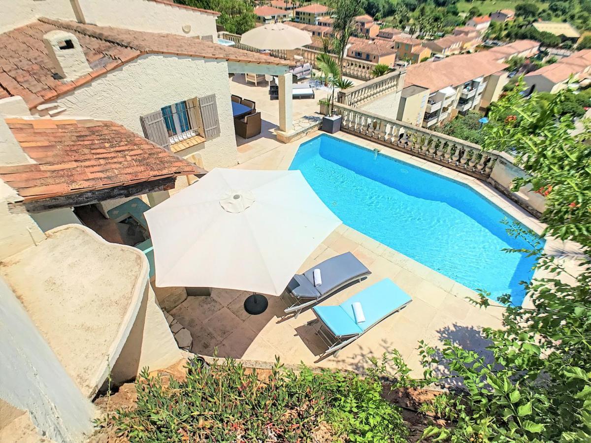 3 Bedrooms Villa Near Cannes - Pool & Jacuzzi - Sea View Мандельє-ла-Напуль Екстер'єр фото