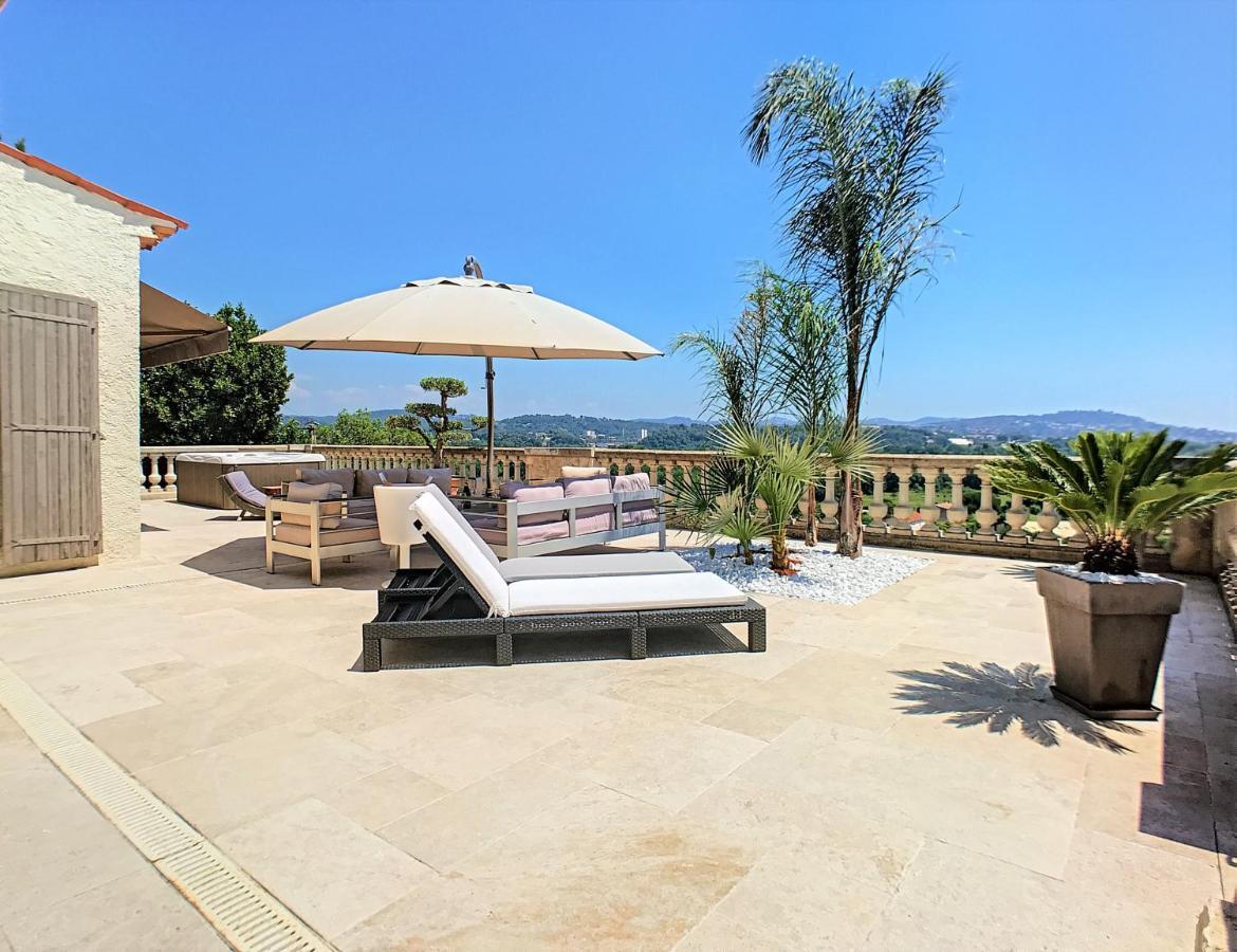 3 Bedrooms Villa Near Cannes - Pool & Jacuzzi - Sea View Мандельє-ла-Напуль Екстер'єр фото