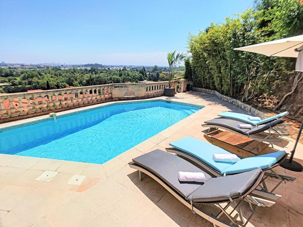 3 Bedrooms Villa Near Cannes - Pool & Jacuzzi - Sea View Мандельє-ла-Напуль Екстер'єр фото